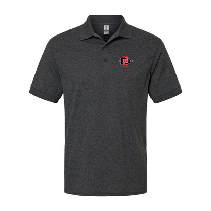Men's San Diego State Aztecs Logo Gildan Dry Blend Jersey Polo