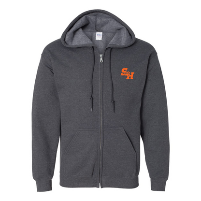 Men's Sam Houston State Bearkats Logo Gildan  Heavy Blend Full Zip Hooded Sweatshirt