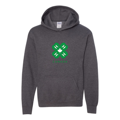 Youth 4H Canada Logo Gildan Heavy Blend  Hooded Sweatshirt