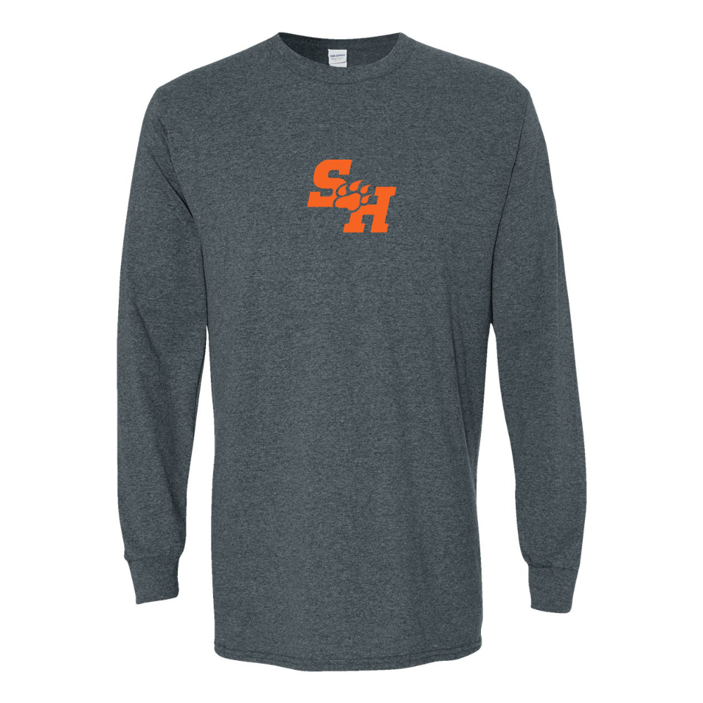 Men's Sam Houston State Bearkats Logo Gildan Heavy Cotton Long Sleeve T-Shirt