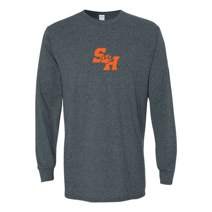 Men's Sam Houston State Bearkats Logo Gildan Heavy Cotton Long Sleeve T-Shirt