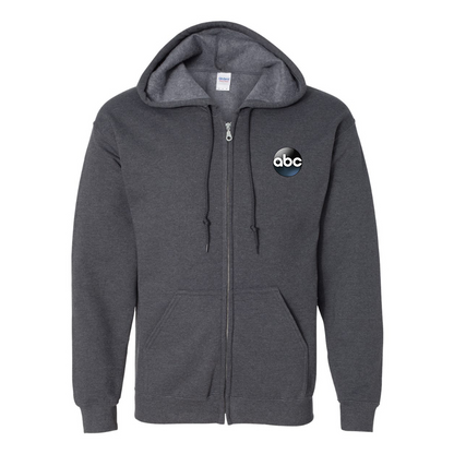 Men's Abc Logo Gildan  Heavy Blend Full Zip Hooded Sweatshirt