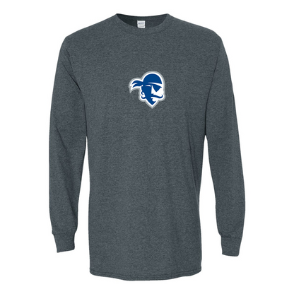 Men's Seton Hall Pirates Logo Gildan Heavy Cotton Long Sleeve T-Shirt