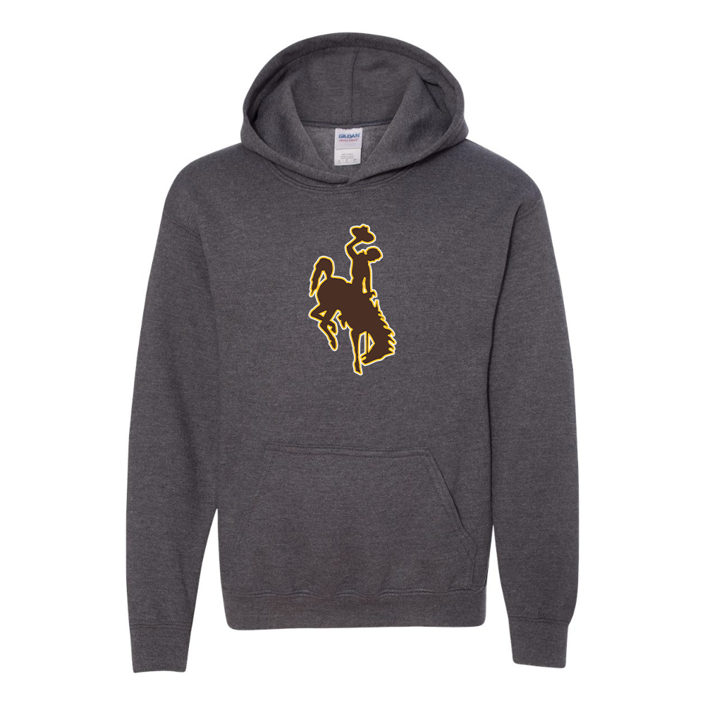 Youth Wyoming Cowboys Gildan Heavy Blend  Hooded Sweatshirt