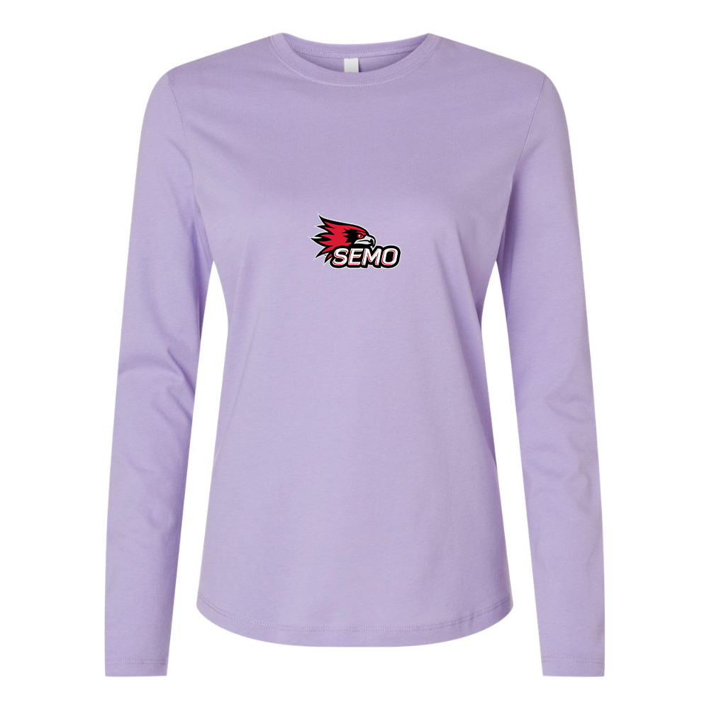 BELLA CANVAS Women’s SEMO Redhawks Logo Jersey Long Sleeve Tee