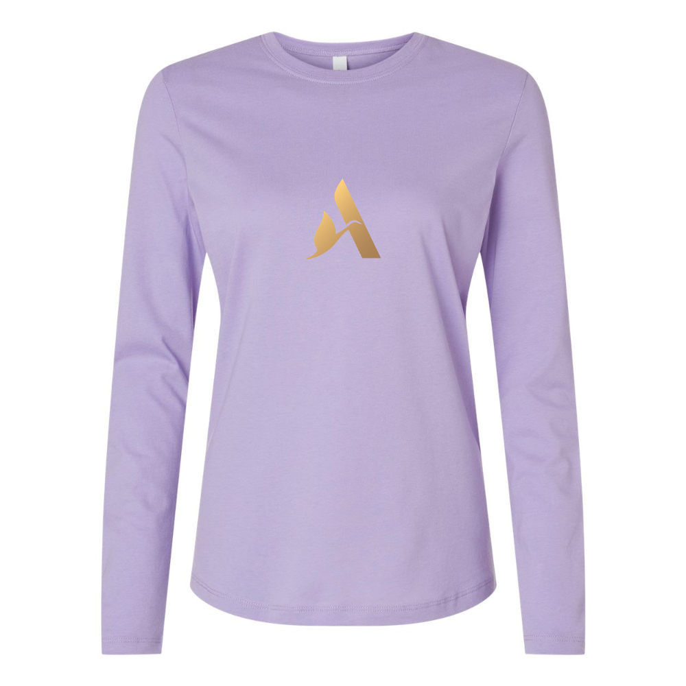 BELLA CANVAS Women’s Accor Golden Logo Jersey Long Sleeve Tee