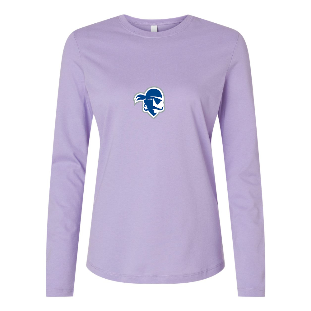 BELLA CANVAS Women’s Seton Hall Pirates Logo Jersey Long Sleeve Tee