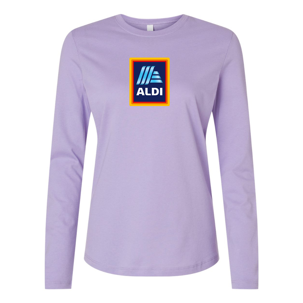 BELLA CANVAS Women’s Aldi Logo Jersey Long Sleeve Tee