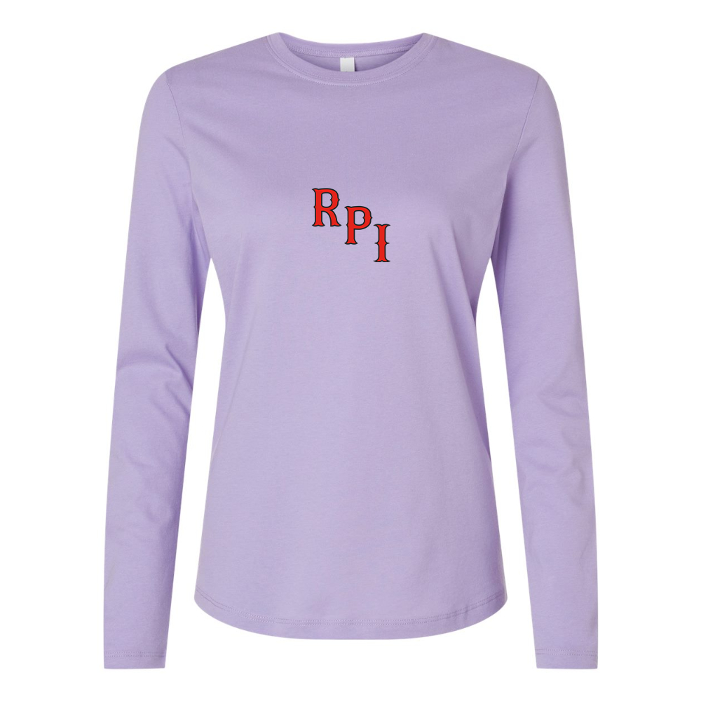 BELLA CANVAS Women’s RPI Engineers Logo Jersey Long Sleeve Tee l