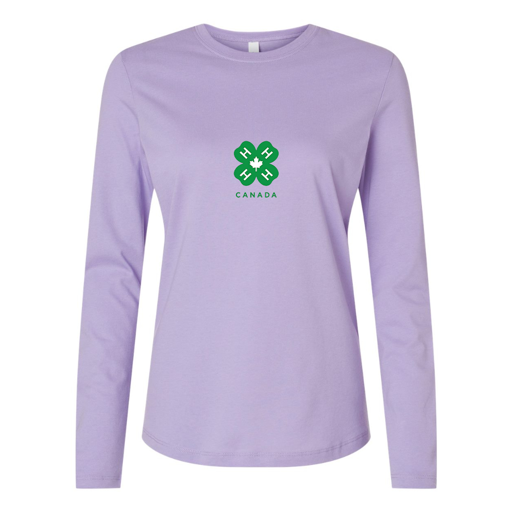 BELLA CANVAS Women’s 4H Canada Logo Jersey Long Sleeve Tee