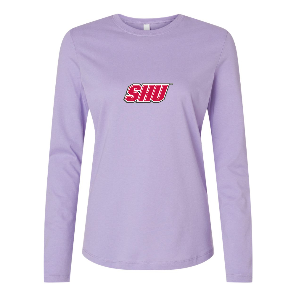 BELLA CANVAS Women’s Sacred Heart Pioneers Logo Jersey Long Sleeve Tee