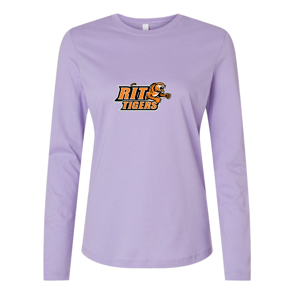 BELLA CANVAS Women’s RIT Tigers Logo Jersey Long Sleeve Tee