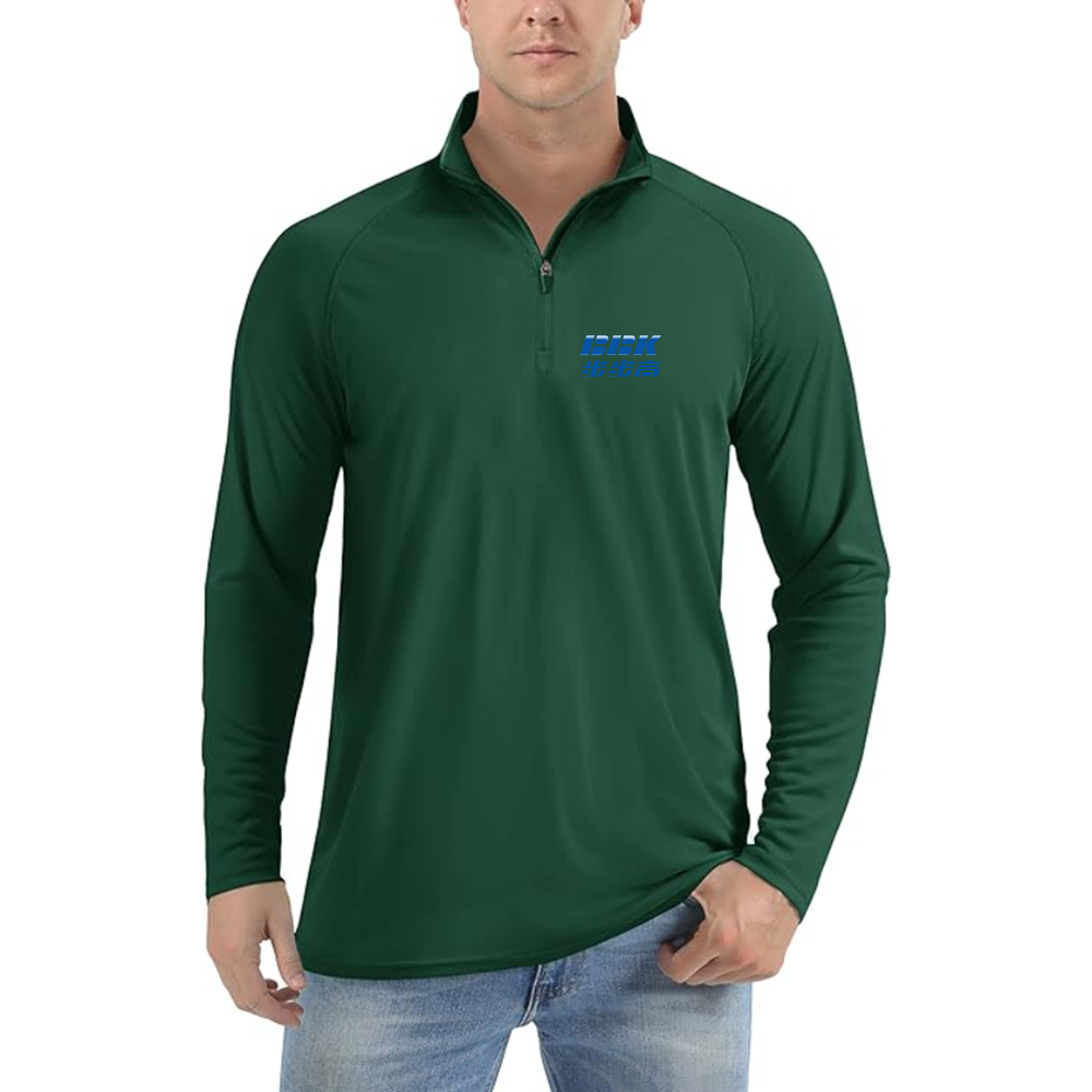 Men's BBK Logo Lightweight Quarter-Zip Athletic Shirt Long Sleeve Performance Wear