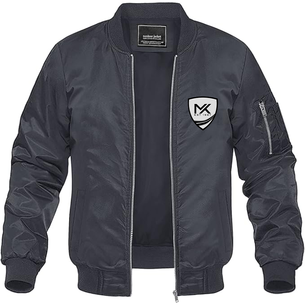Men's MK Sportscars Logo Lightweight Bomber Jacket Windbreaker Softshell Varsity Jacket Coat