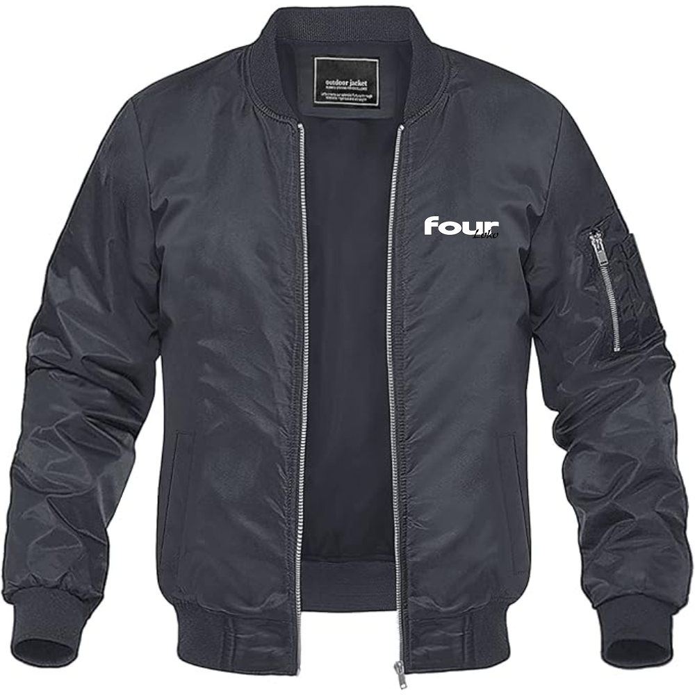 Men's Four Loko Logo Lightweight Bomber Jacket Windbreaker Softshell Varsity Jacket Coat