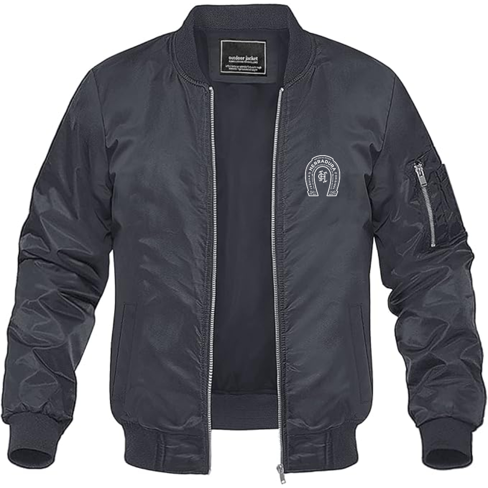 Men's Herradura Logo Lightweight Bomber Jacket Windbreaker Softshell Varsity Jacket Coat