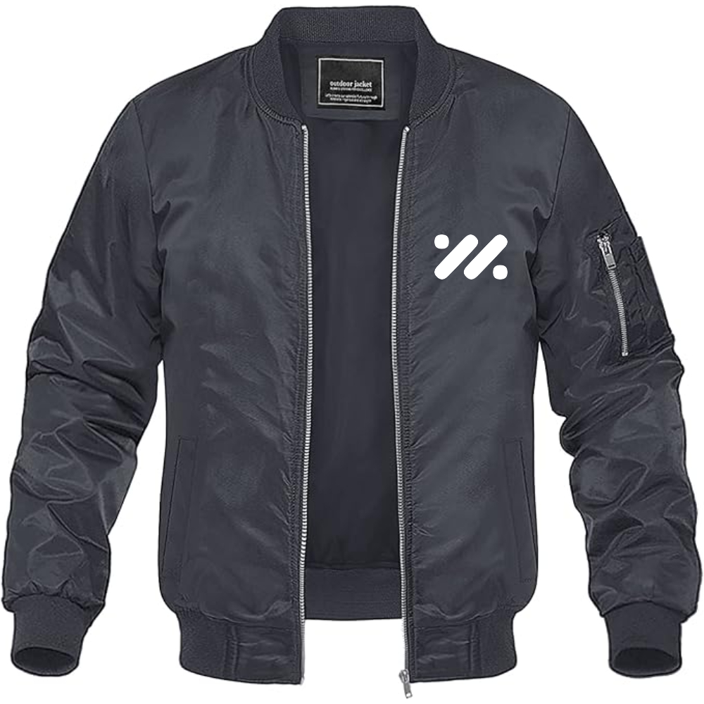 Men's IM Motors Logo Lightweight Bomber Jacket Windbreaker Softshell Varsity Jacket Coat