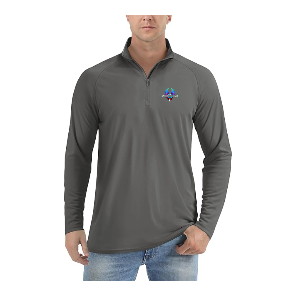 Men's Journey Logo Lightweight Quarter-Zip Athletic Shirt Long Sleeve Performance Wear