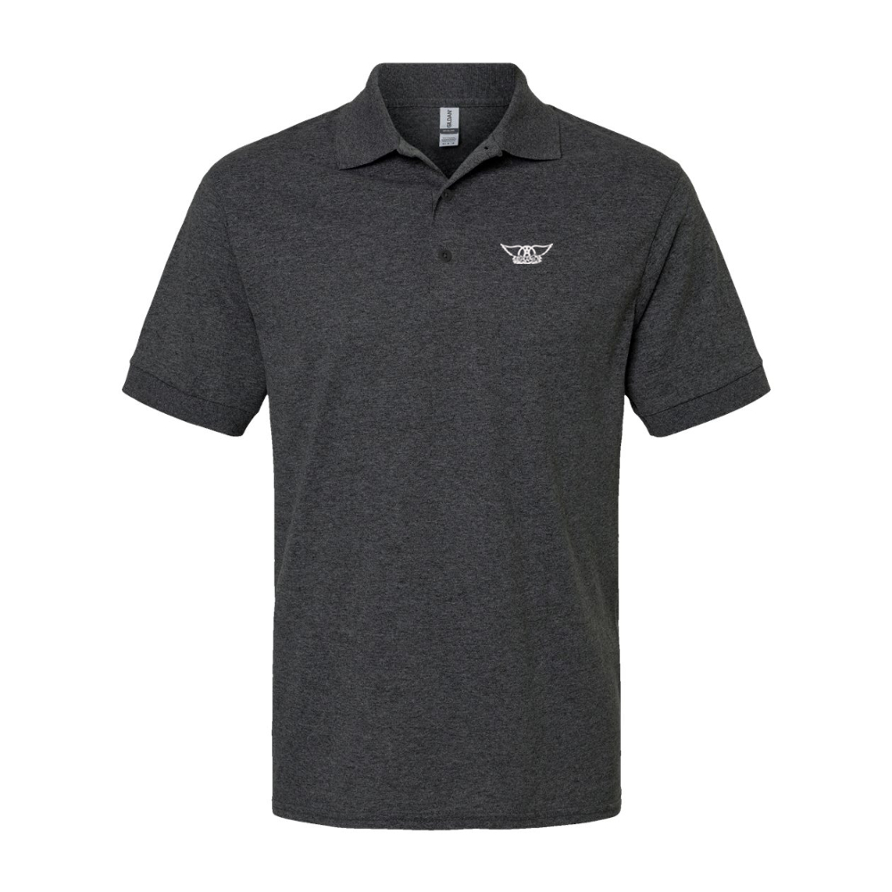 Men's Aerosmith Logo Gildan Dry Blend Jersey Polo