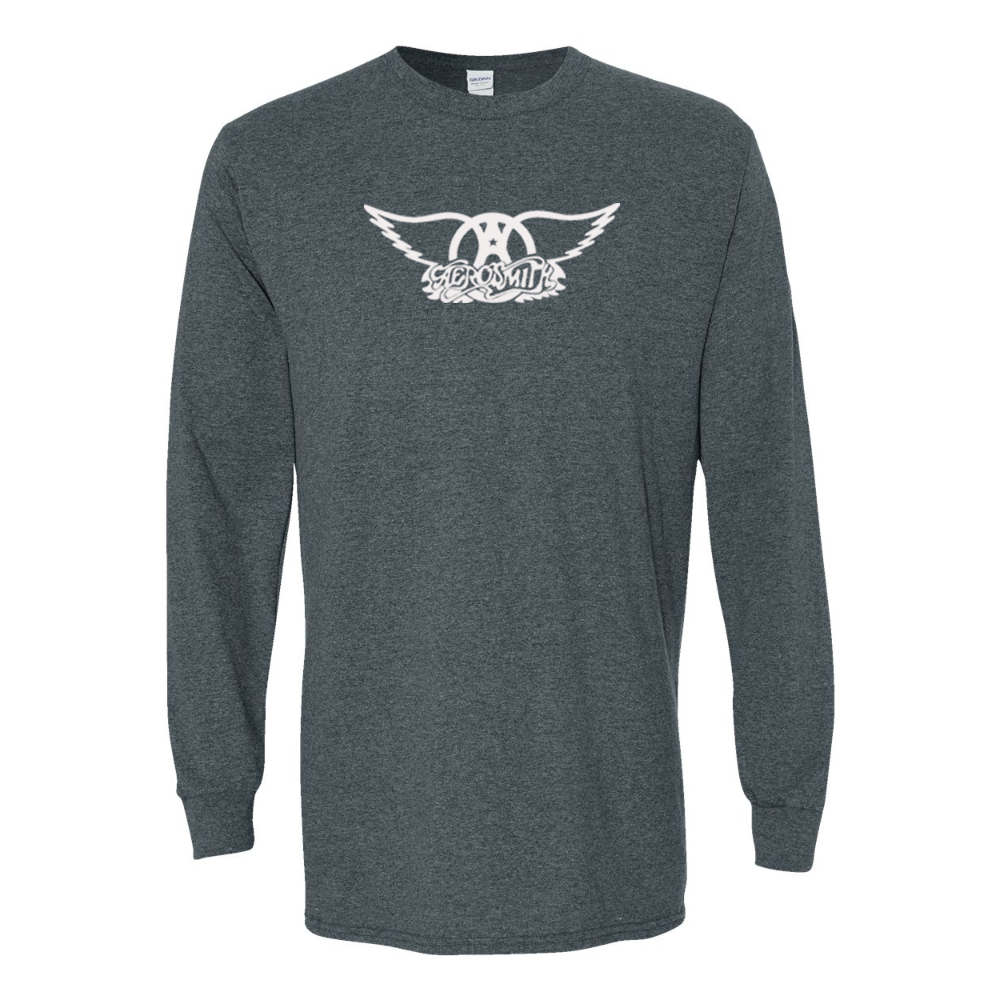 Men's Aerosmith Logo Gildan Heavy Cotton Long Sleeve T-Shirt