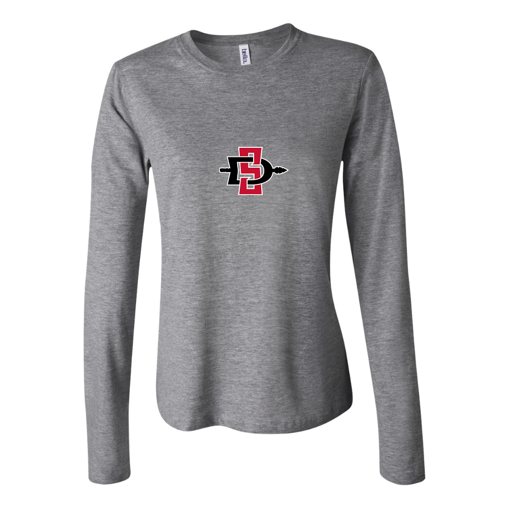 BELLA CANVAS Women’s San Diego State Aztecs Logo Jersey Long Sleeve Tee