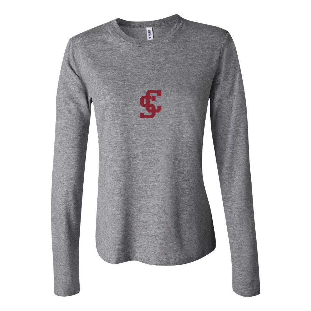 BELLA CANVAS Women’s Santa Clara Broncos Logo Jersey Long Sleeve Tee