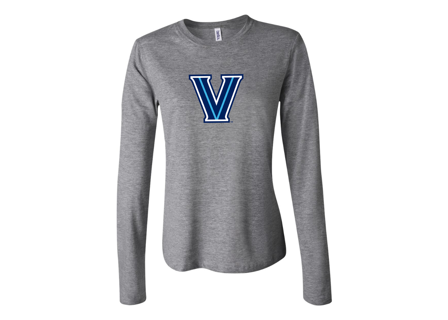BELLA CANVAS Women’s Villanova Wildcats Jersey Long Sleeve Tee