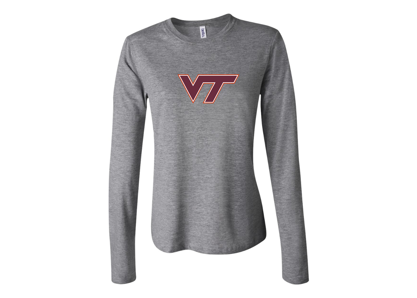 BELLA CANVAS Women’s Virginia Tech Hokies Jersey Long Sleeve Tee
