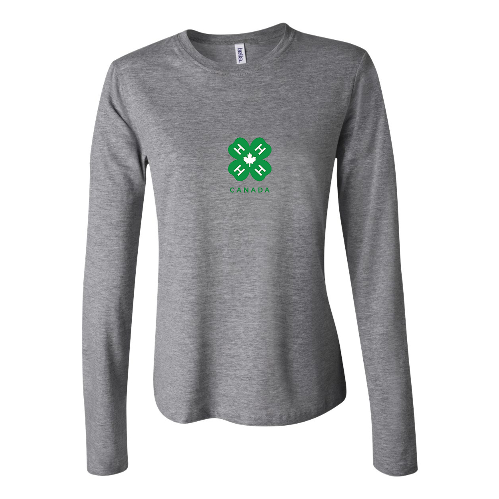 BELLA CANVAS Women’s 4H Canada Logo Jersey Long Sleeve Tee