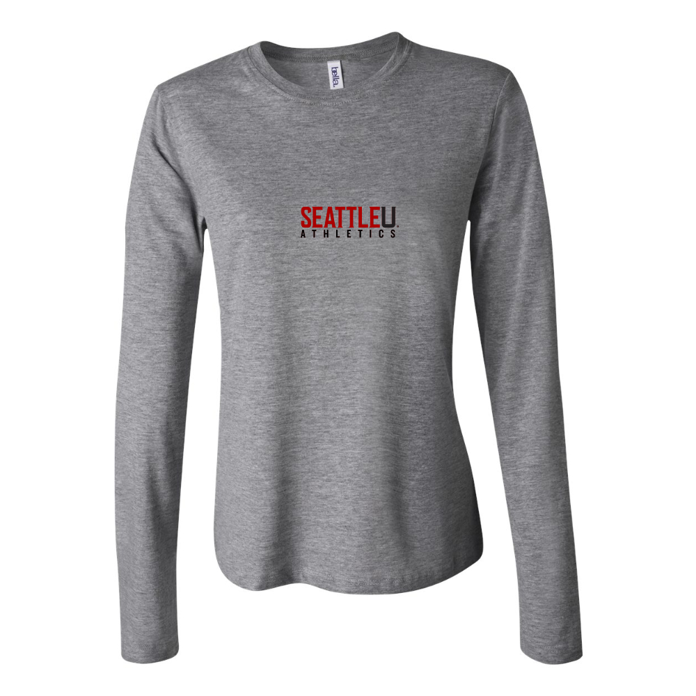 BELLA CANVAS Women’s Seattle Redhawks Logo Jersey Long Sleeve Tee