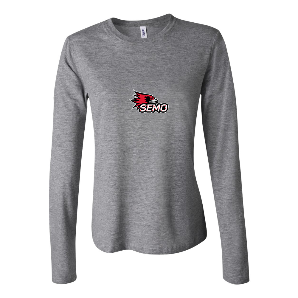 BELLA CANVAS Women’s SEMO Redhawks Logo Jersey Long Sleeve Tee