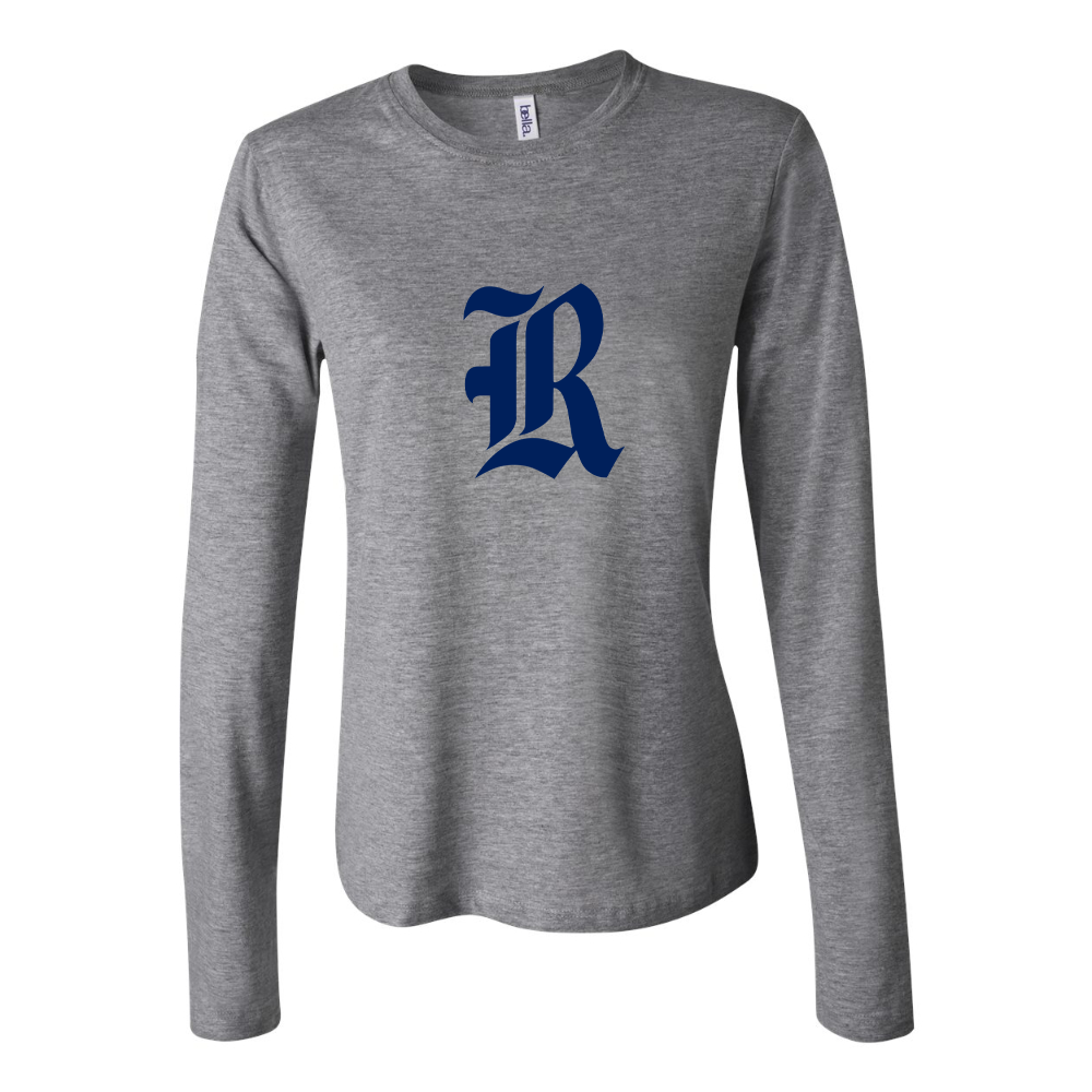BELLA CANVAS Women’s Rice Owls Logo Jersey Long Sleeve Tee