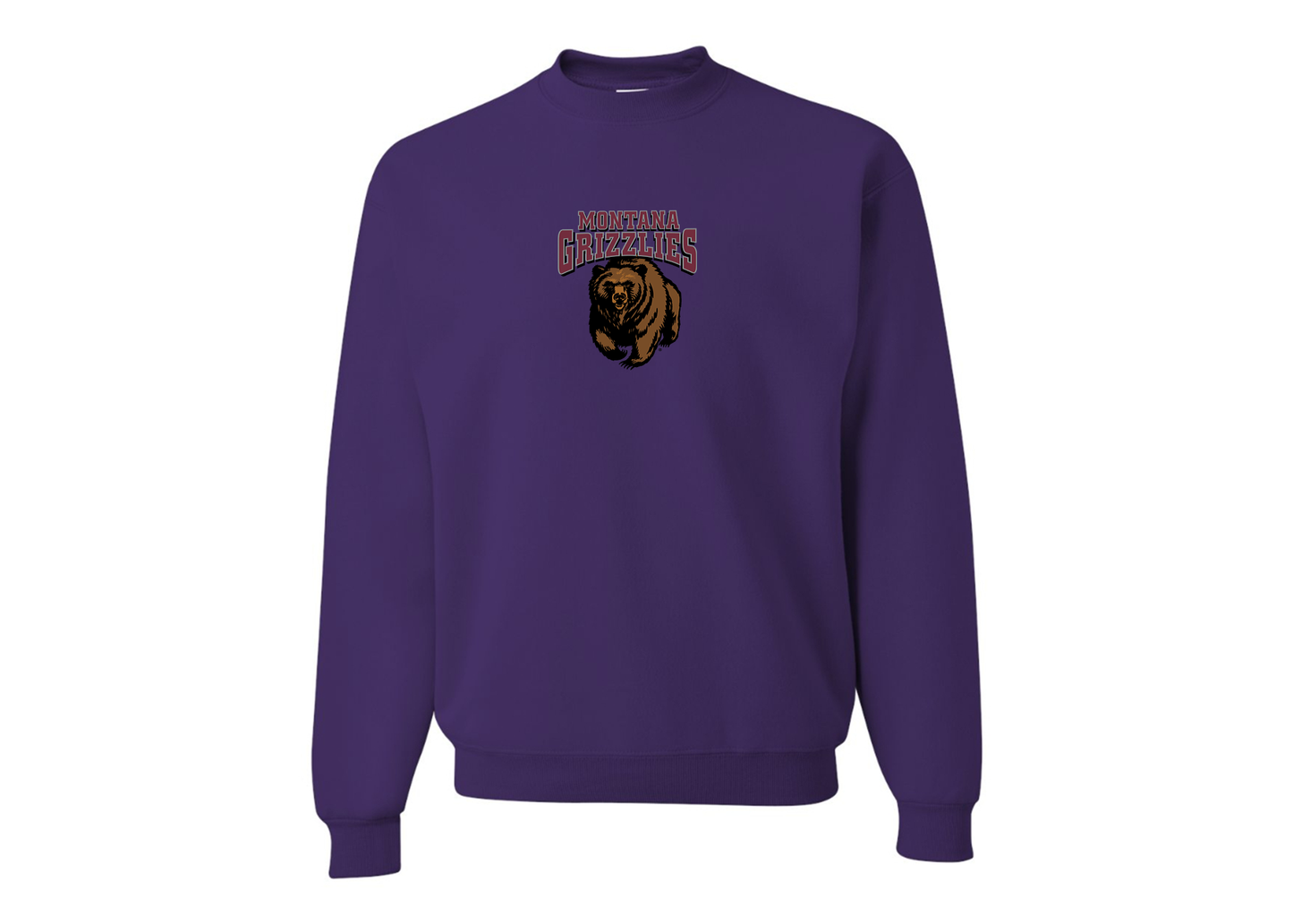 Men's Montana Grizzliesl JERZEES NuBlend Crewneck Sweatshirt