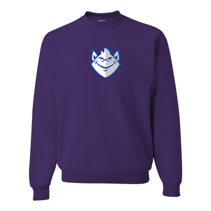 Men's Saint Louis Billikens Logo JERZEES NuBlend Crewneck Sweatshirt