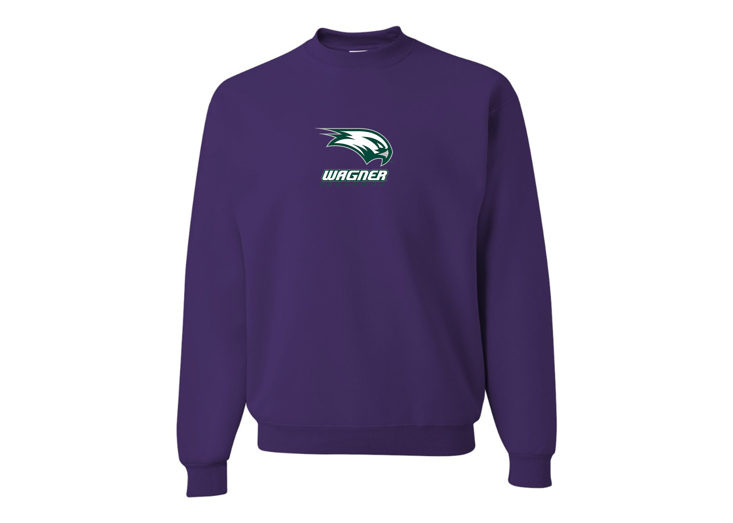 Men's Wagner Seahawks JERZEES NuBlend Crewneck Sweatshirt