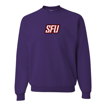 Men's Saint Francis Red Flash Logo JERZEES NuBlend Crewneck Sweatshirt