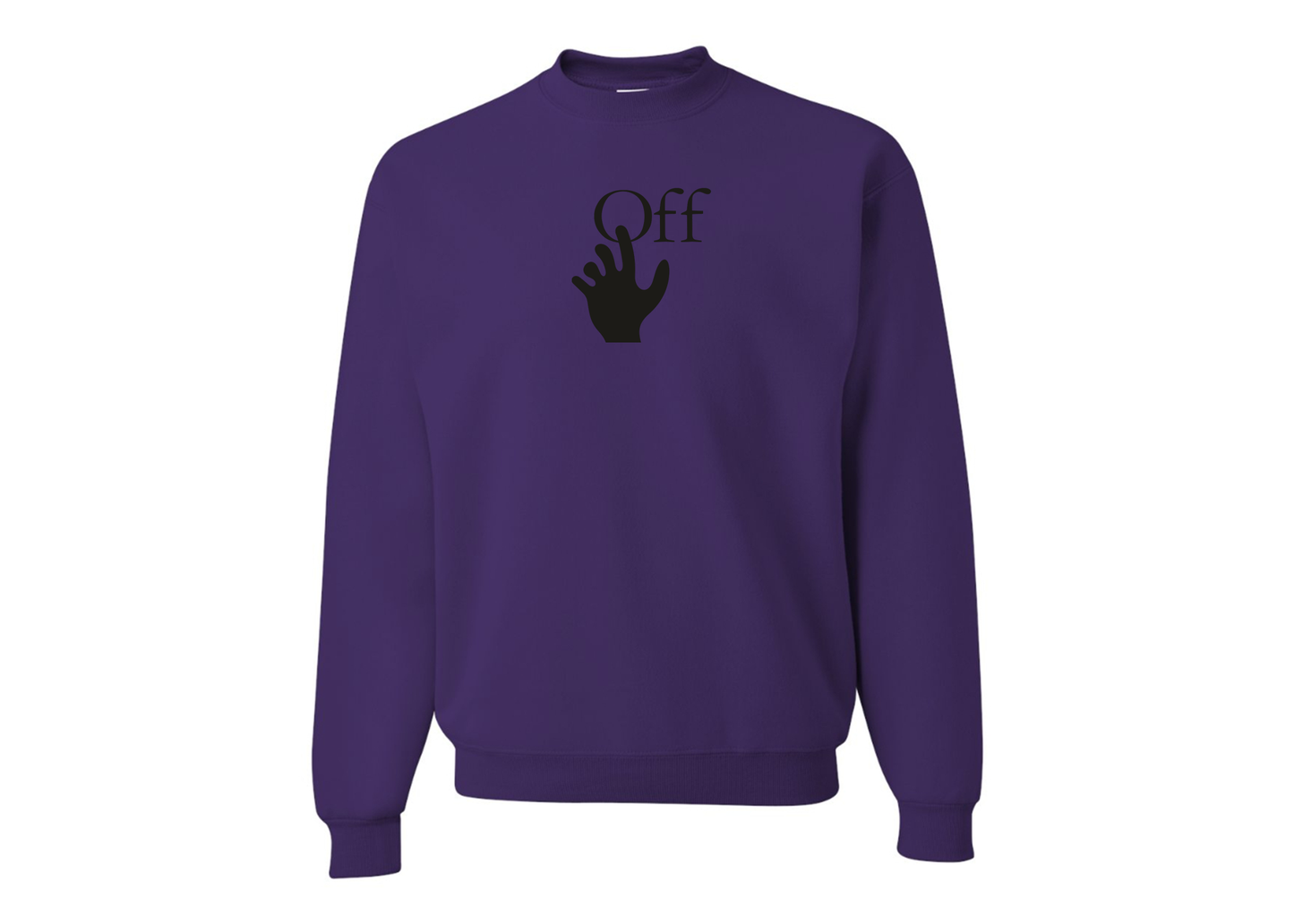 Men's Off-White Hand JERZEES NuBlend Crewneck Sweatshirt