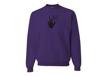 Men's Off-White Hand JERZEES NuBlend Crewneck Sweatshirt