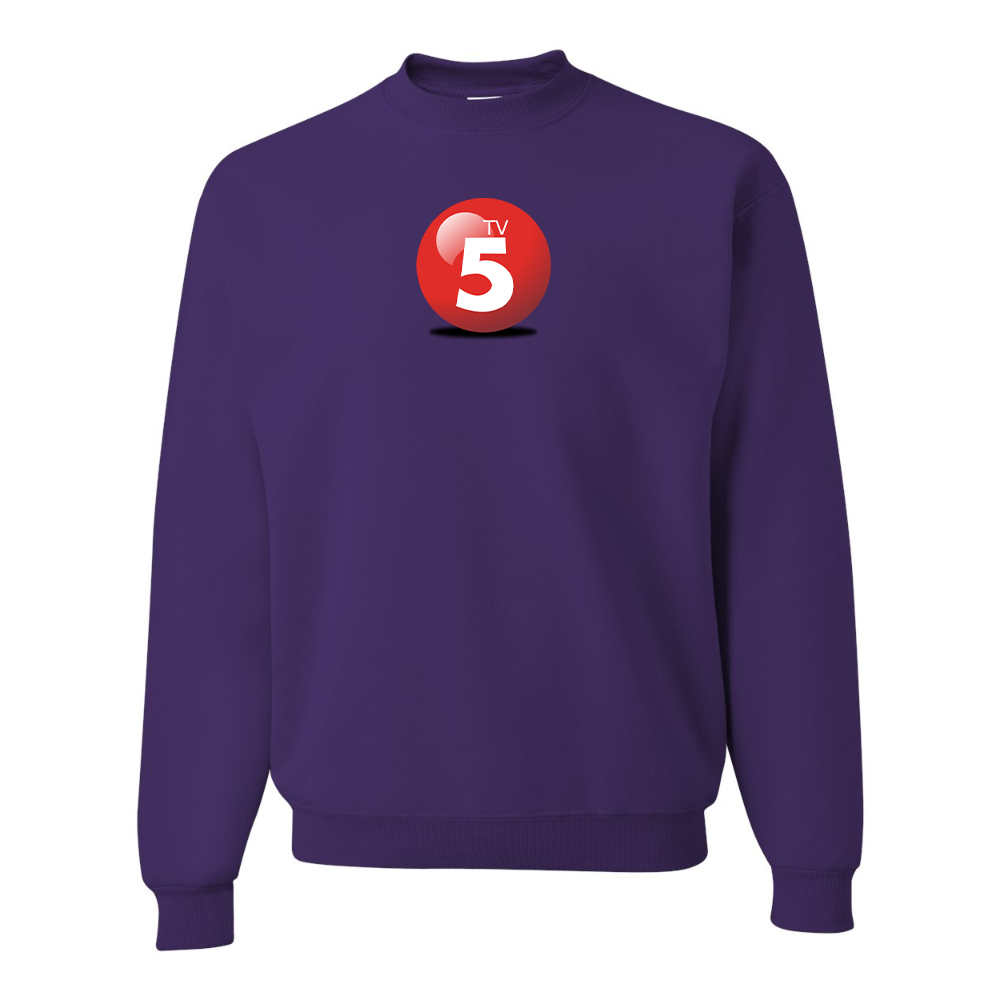 Men's ABC TV5 Logo  JERZEES NuBlend Crewneck Sweatshirt