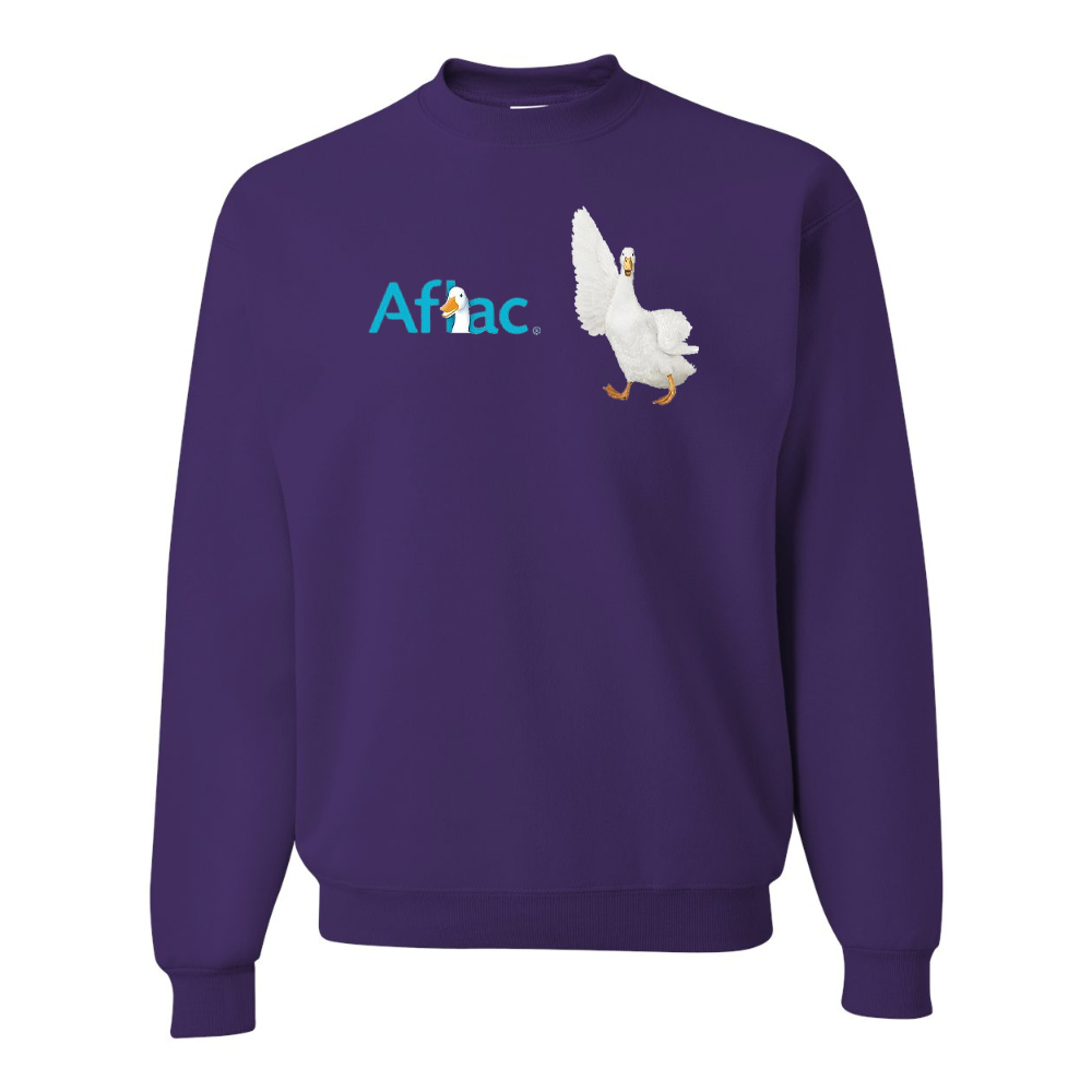 Men's Aflac Logo and Duck JERZEES NuBlend Crewneck Sweatshirt