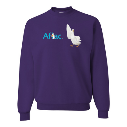 Men's Aflac Logo and Duck JERZEES NuBlend Crewneck Sweatshirt
