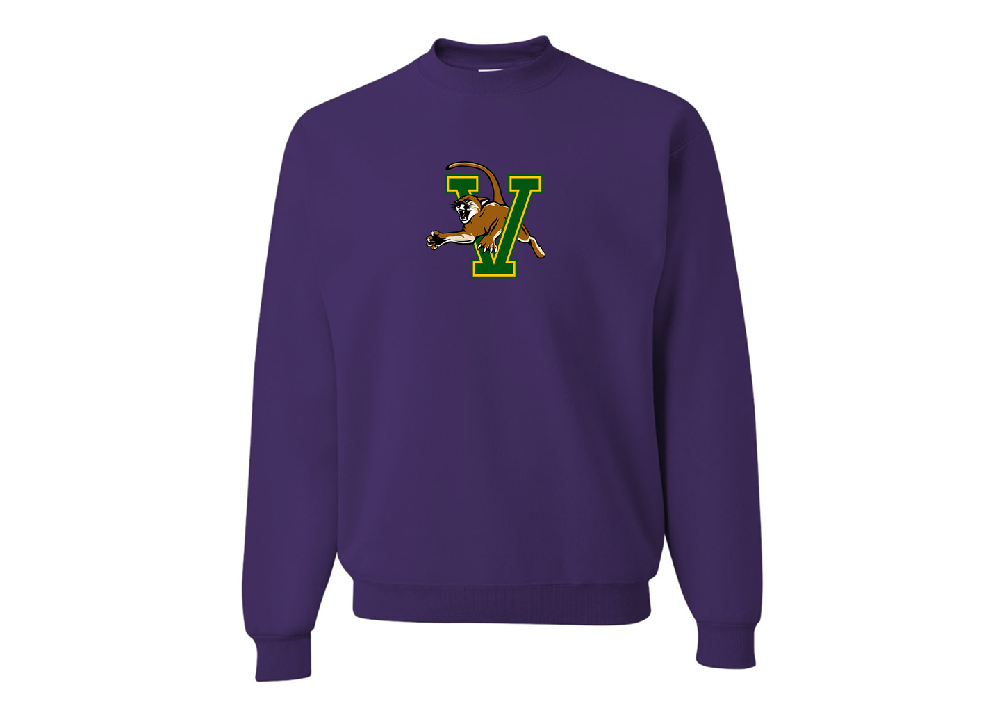 Men's Vermont Catamounts JERZEES NuBlend Crewneck Sweatshirt