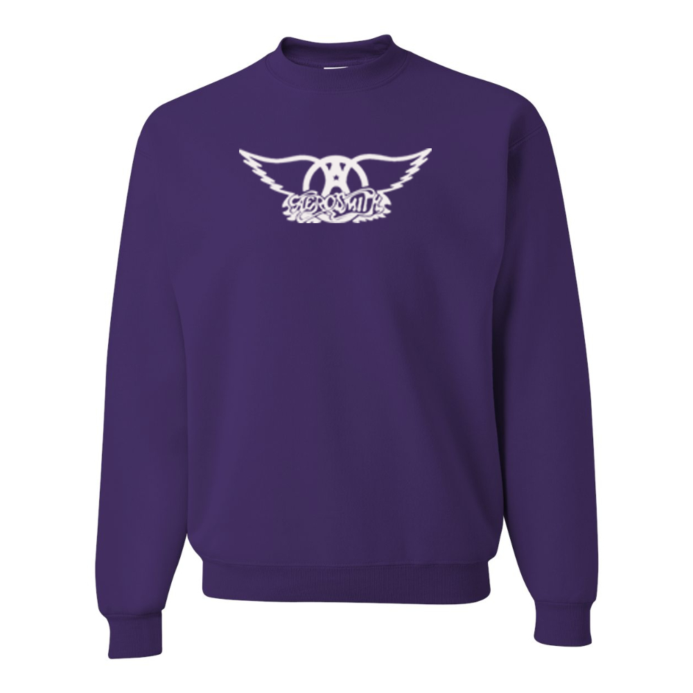 Men's Aerosmith Logo  JERZEES NuBlend Crewneck Sweatshirt