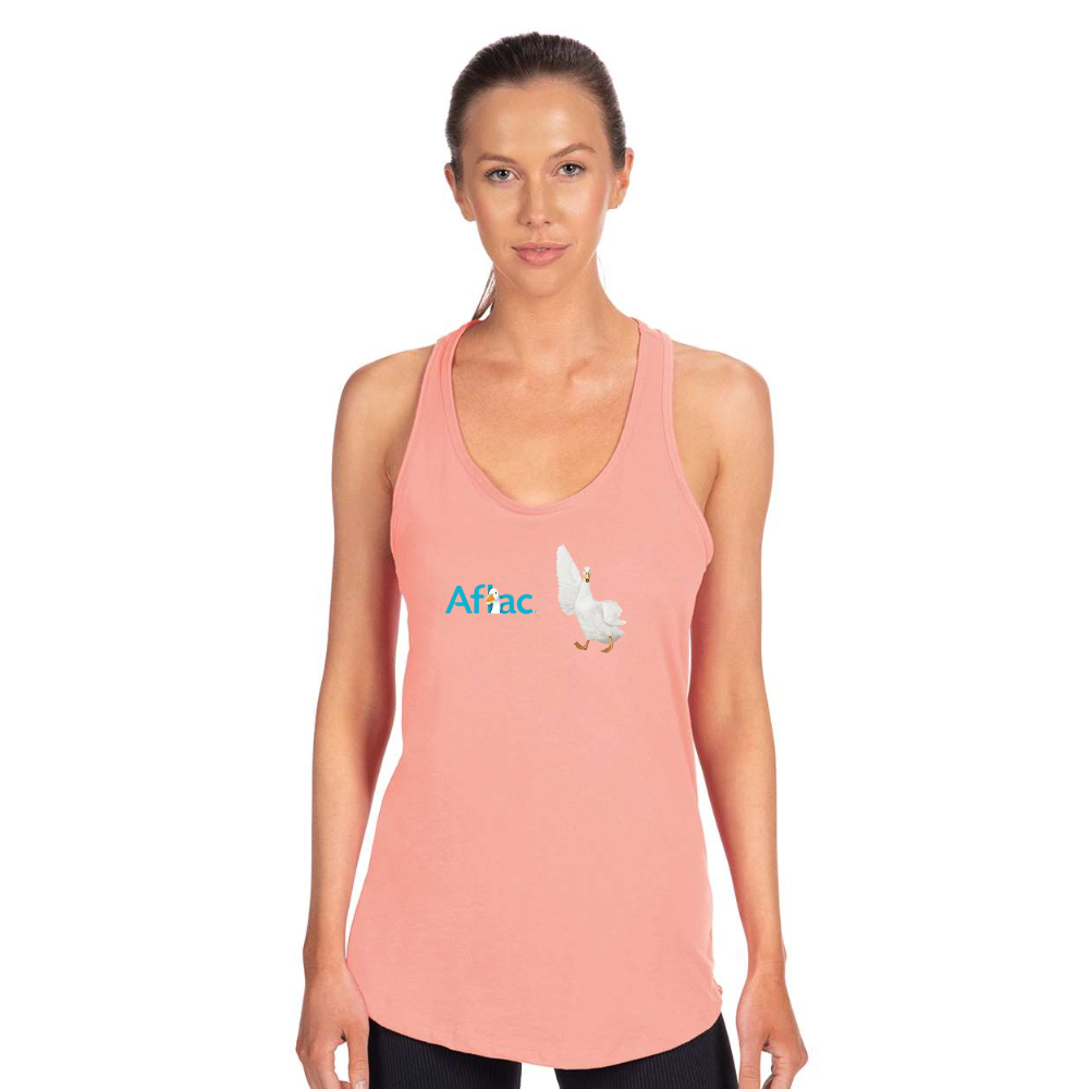 Women's Aflac Logo and Duck Next Level Ideal Racerback Tank