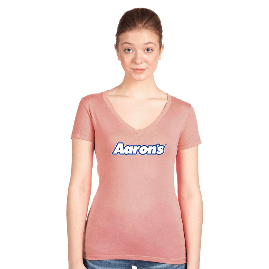 Women's Aaron_s Logo Next Level V-Neck T-Shirt