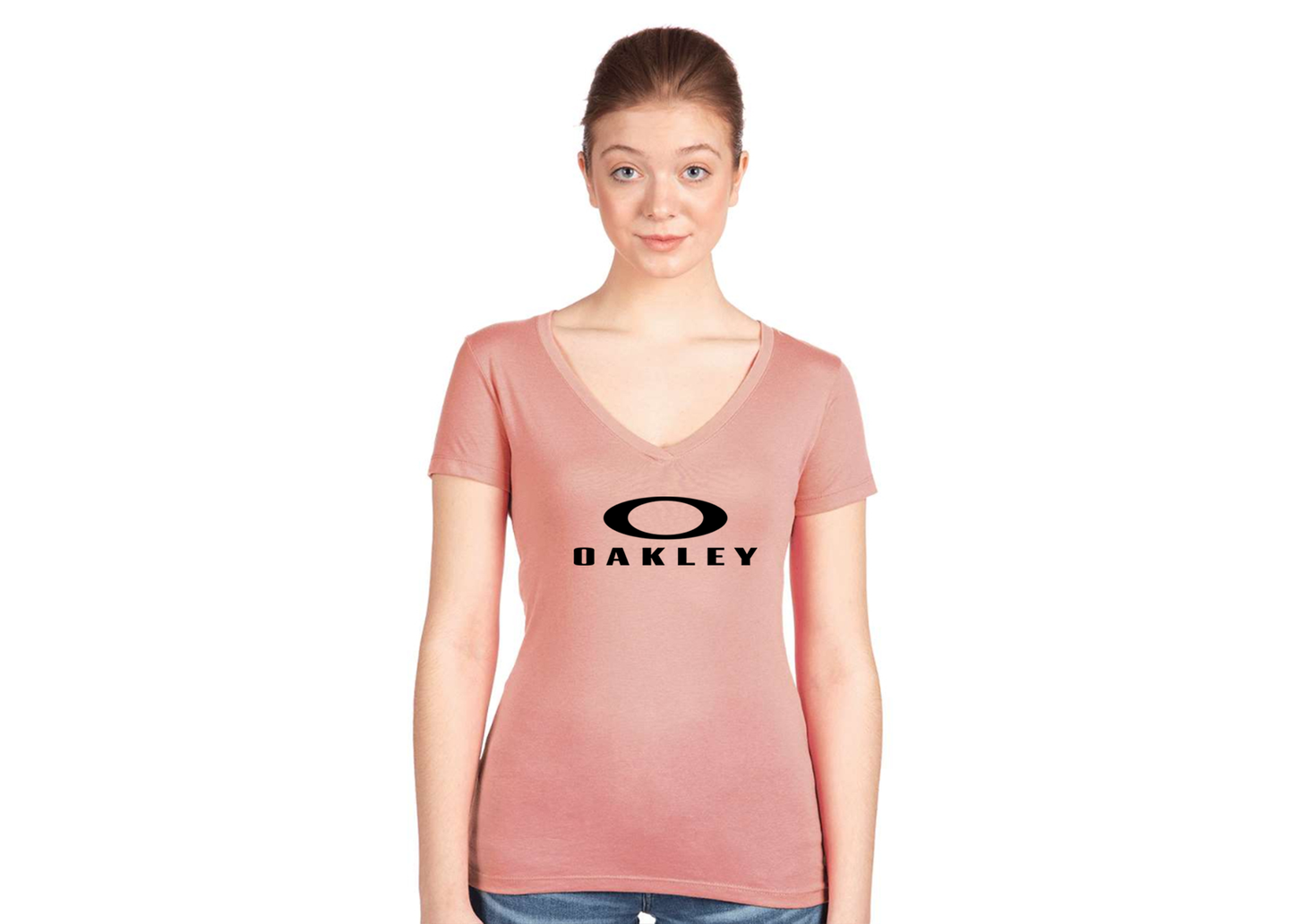 Women's  Oakley Logo Next Level V-Neck T-Shirt