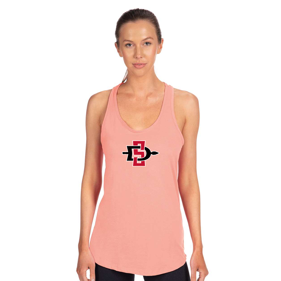 Women's San Diego State Aztecs Logo Next Level Ideal Racerback Tank