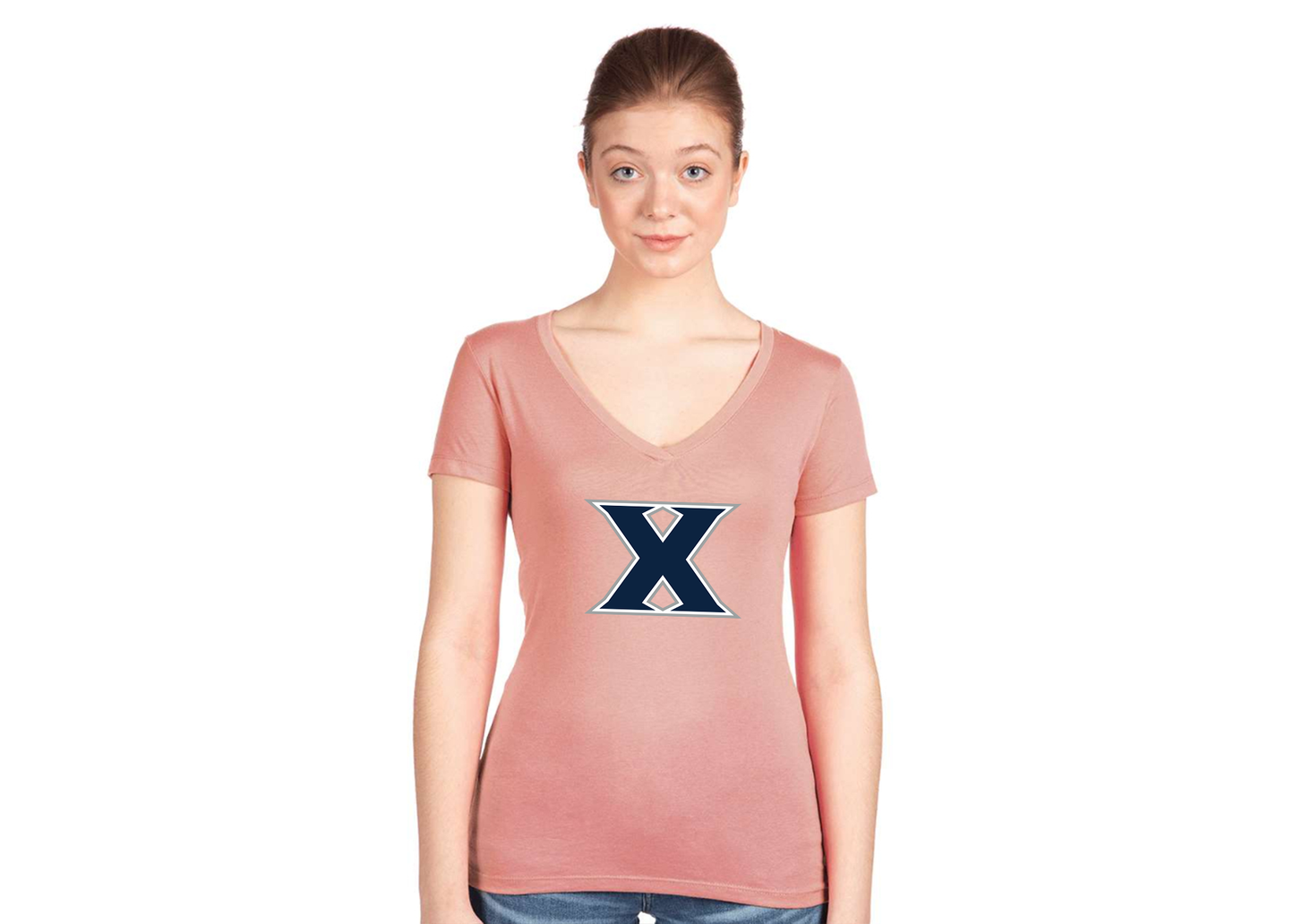 Women's Xavier Musketeers Next Level V-Neck T-Shirt