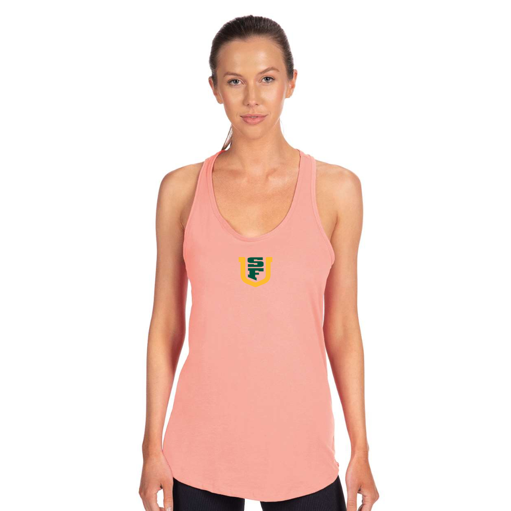 Women's San Francisco Dons Logo Next Level Ideal Racerback Tank