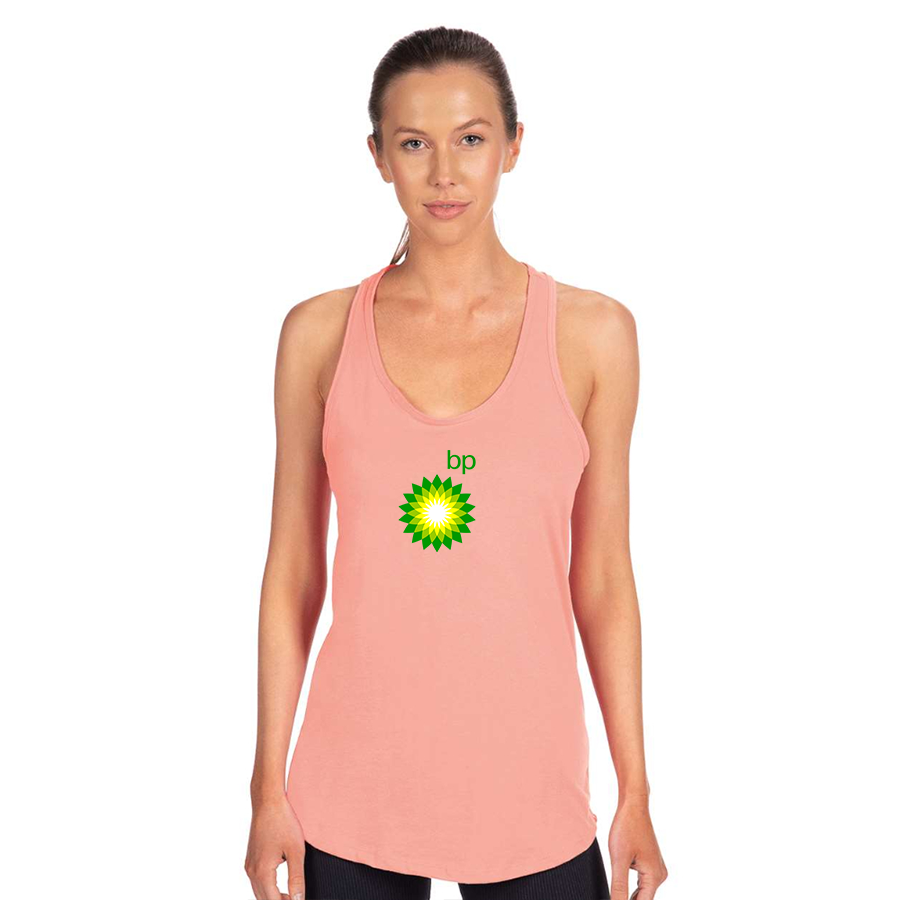 Women's BP Oil Logo Next Level Ideal Racerback Tank